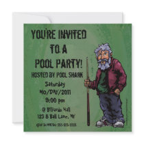 Pool Shark Party Invite