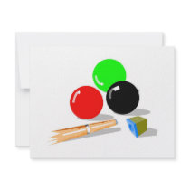 Pool Stick and Balls Custom Invite