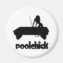 PoolChick Logo Fridge Magnets