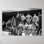Poolside Girls, early 1900s Print