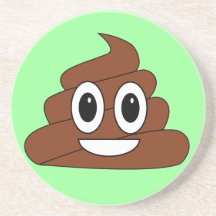 Poop smiley coasters
