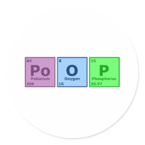 Poop Round Stickers