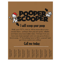 Pooper Scooper business tear sheet flyer