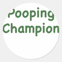 Pooping Champion Stickers