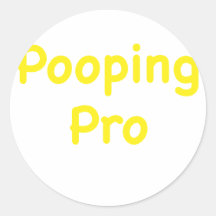 Pooping Pro Round Sticker