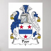 Poor Family Crest Posters