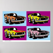 Pop Art American Muscle Car Posters