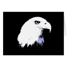 Pop Art Bald Eagle Greeting Card