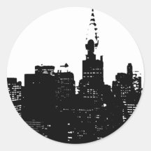 Pop Art Black & White New York Stickers