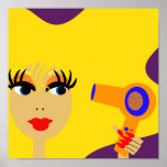Pop Art Blonde Female Print