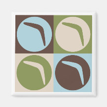 Pop Art Boomerang Refrigerator Magnets