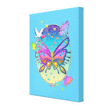 Pop Art BUTTERFLIES Gallery Wrapped Canvas
