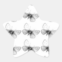 Pop Art Butterfly Star Stickers