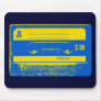 Pop Art Cassette Tape Graphic in Yellow & Blue Mouse Pads