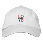 Pop Art Christmas LOVE Embroidered Baseball Caps