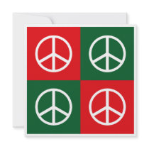 Pop Art Christmas PEACE Custom Invites