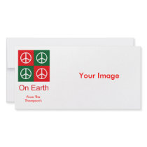 Pop Art Christmas PEACE Photo Card Template