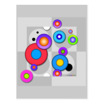 Pop Art CIRCLES POSTCARD