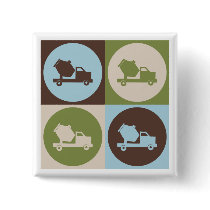 Pop Art Concrete Pinback Button