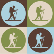 Pop Art Cross Country Skiing Photo Sculpture