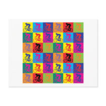 Pop Art Cycling Postcard