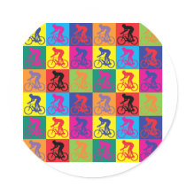 Pop Art Cycling Stickers