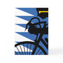 Pop Art Cyclist Greeting Card