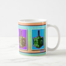 Pop Art Dreidels Cup or Mug