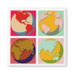 Pop Art Earth Fridge Magnet