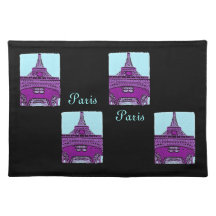 Pop Art Eiffel Tower Placemats