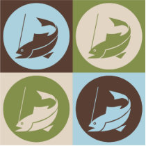 Pop Art Fishing Cut Outs