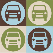 Pop Art Fixing Cars Photo Cutouts