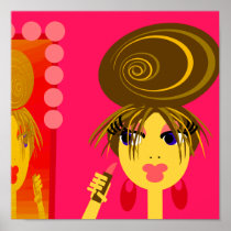 Pop Art Girl Poster