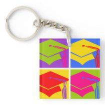 Pop Art Grad key chains