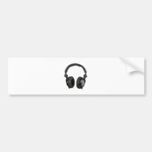Pop Art Headphone Bumper Sticker