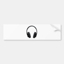 Pop Art Headphone Bumper Sticker