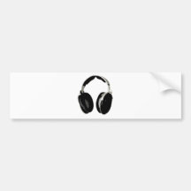 Pop Art Headphone Bumper Stickers