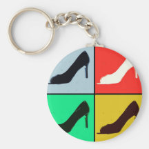 Pop Art High Heel Pumps Keychain