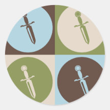 Pop Art Knives Sticker
