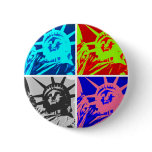 Pop Art Lady Liberty New York City Pin