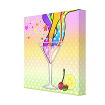 POP ART MARTINI Gallery Wrapped Canvas