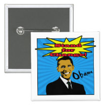 Pop Art Obama Button buttons