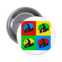 Pop Art Panda Button