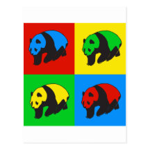 Pop Art Panda Post Card