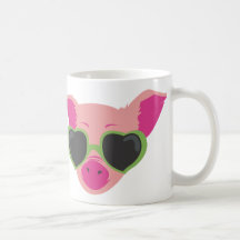 Pop art Piggy Coffee Mugs
