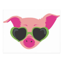 Pop art Piggy Post Card
