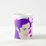 Pop Art Portrait of a Purple Haired Girl Mug