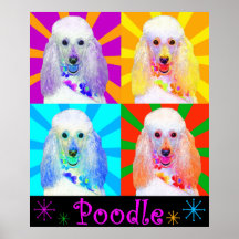 Pop Art Quad Miniature Poodle Posters