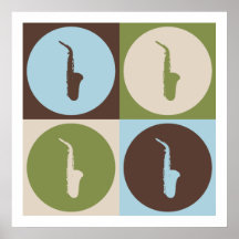 Pop Art Saxophone Poster