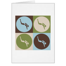 Pop Art Scuba Diving Greeting Card